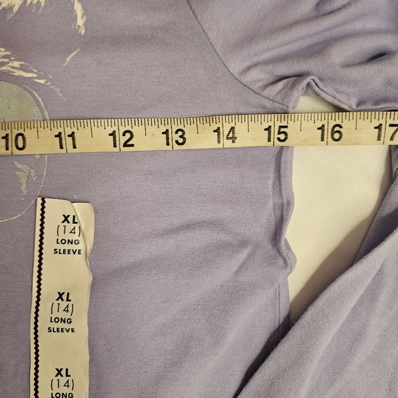 NWT Cat & Jack Girls Purple Ski Bear Long Sleeve Crewneck Shirt Size XL 14 - Picture 5 of 8